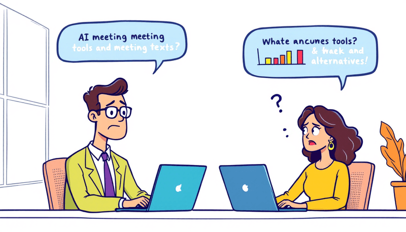Membri di team globali che confrontano diversi strumenti di meeting AI con supporto multilingue e funzionalità avanzate