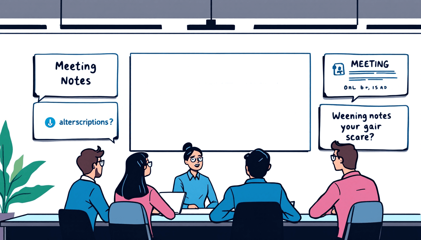 Business professionals comparing different AI meeting transcription tools and alternatives to Supernormal