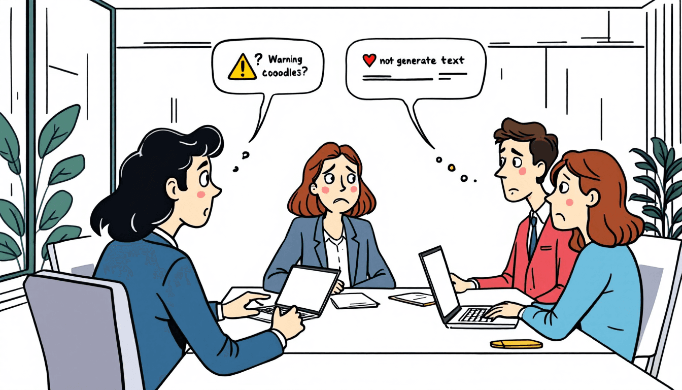 Business meeting with transcription restrictions, warning symbols, compliance icons, and security limitations