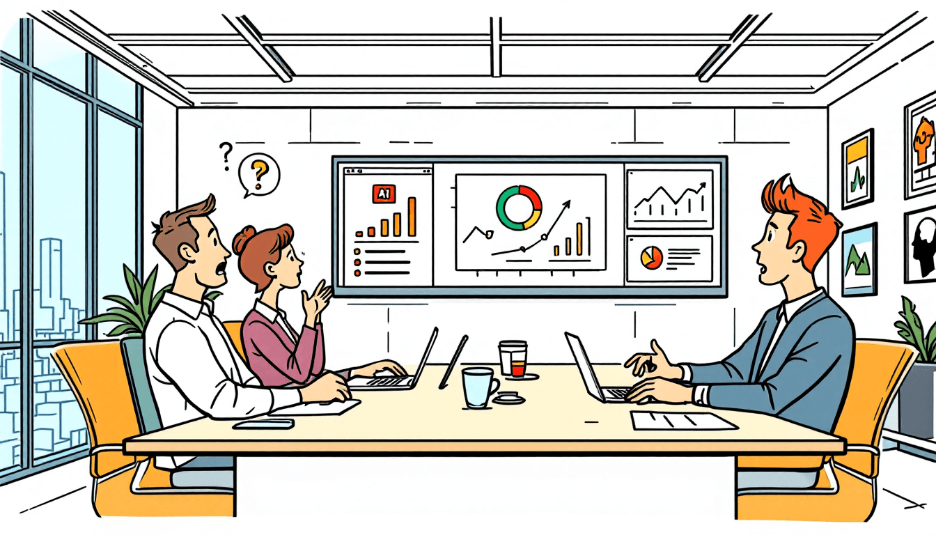 Large sales team using enterprise AI meeting tools with advanced analytics and security features