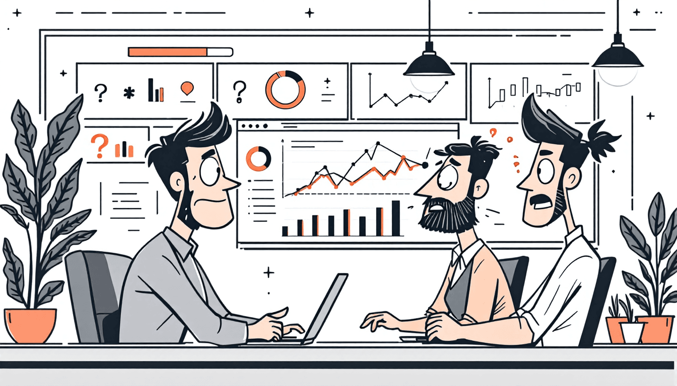Proceso de selección de plataforma de inteligencia comercial con panel de análisis y herramientas de conversación